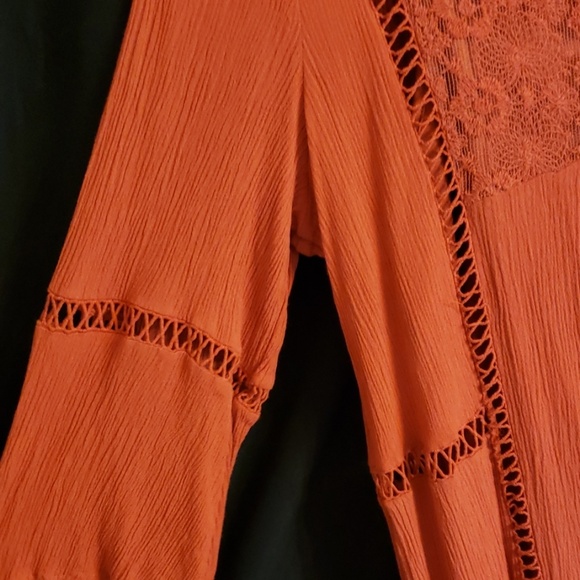 🦀  Coral knee length dress - Picture 3 of 4